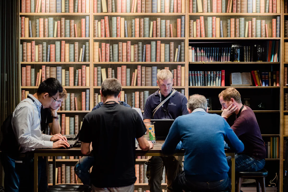 Participants working on a capture the flag event.