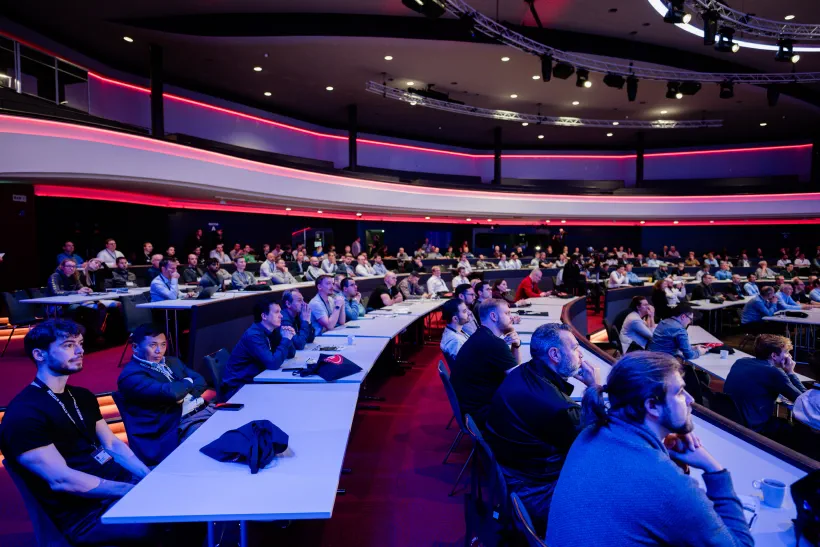 The audience of the Swiss Cyber Storm Arena track